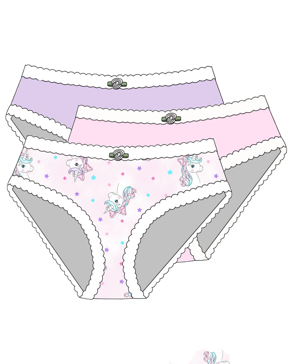 Coquette Unicorns 3pack Panties