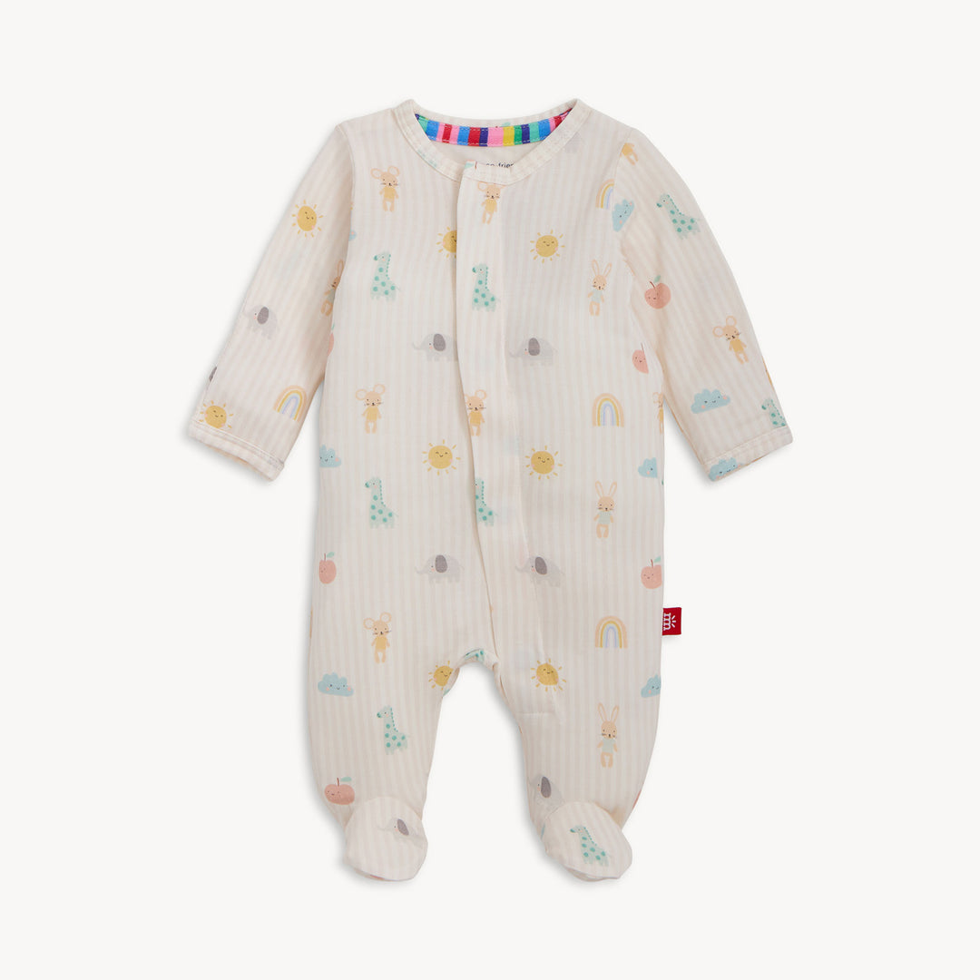 Lullaby Sky Pink Modal Magnetic Footie