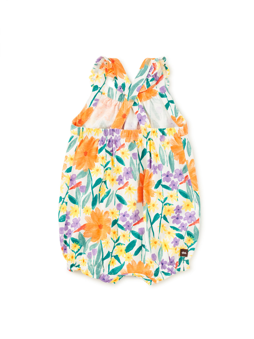 Watercolor Floral Cross-back Baby Romper