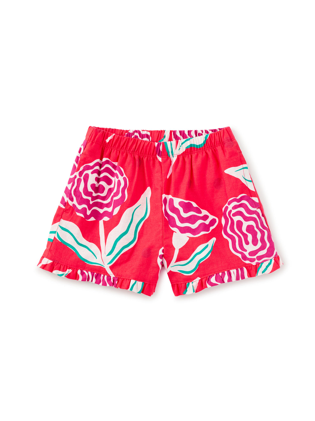 Flamenco Carnation Ruffle Hem Short