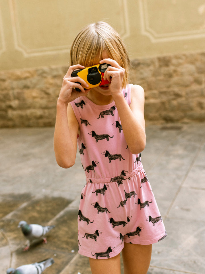 Dachshund Reversible Wrap Romper