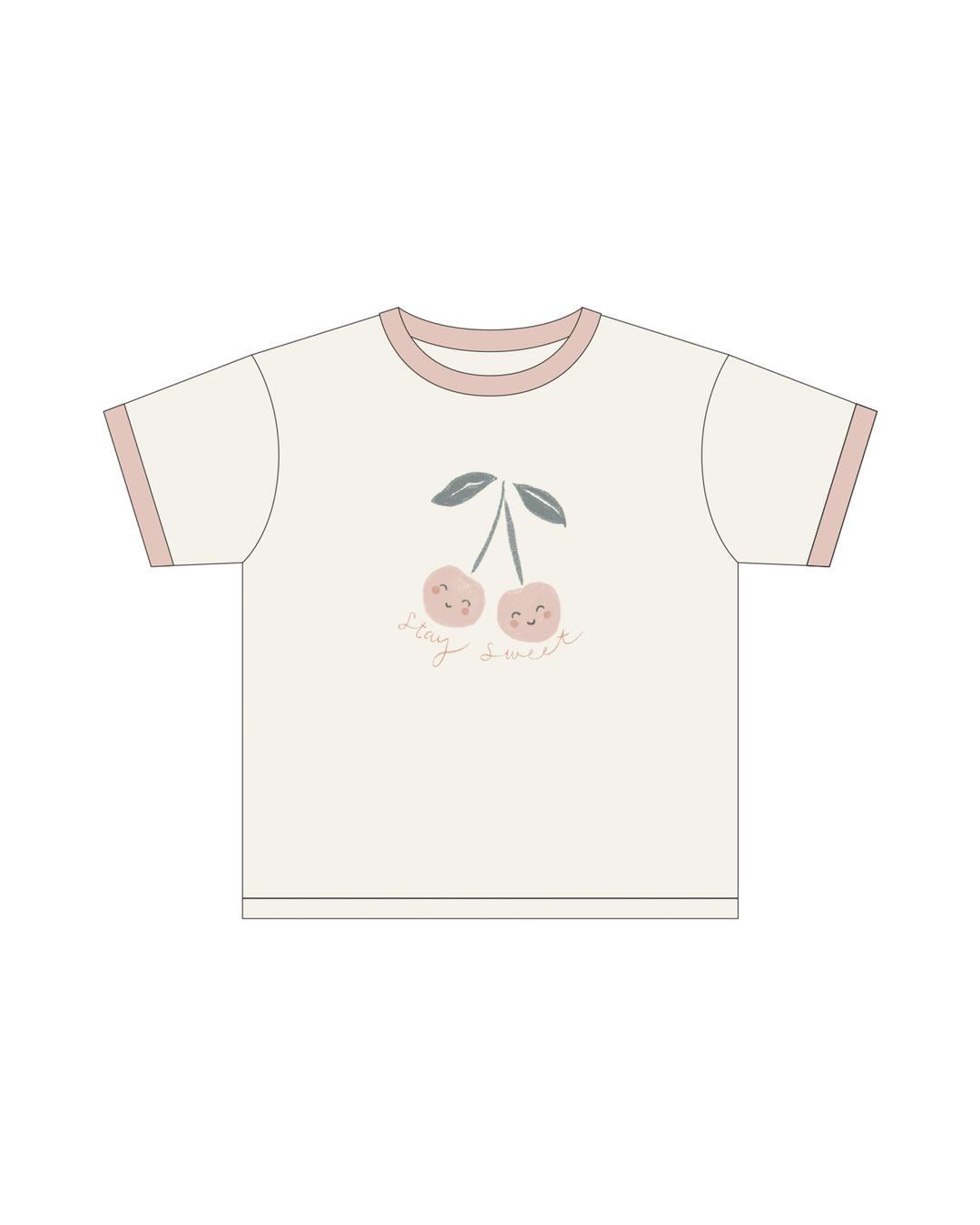 Ringer Tee Cherry