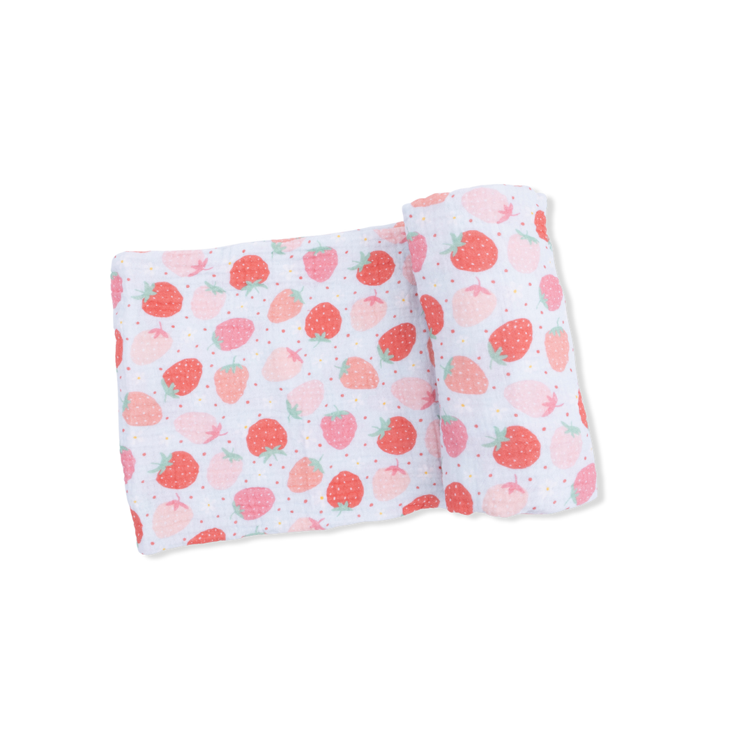 Strawberry Bliss Swaddle Blanket