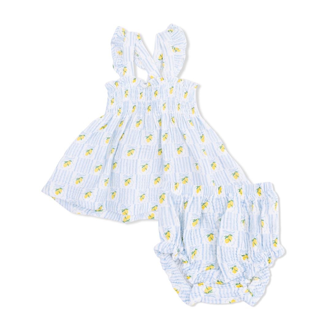 Lovely Lemons Smocked Top With Bloomer