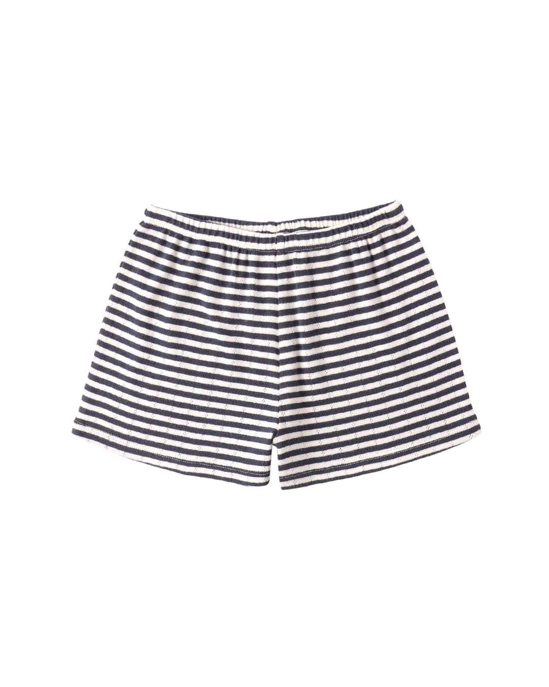 Pointelle Shorts Navy Stripe