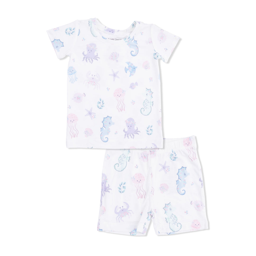 Floral Sea Creatures Loungewear Pajama Set