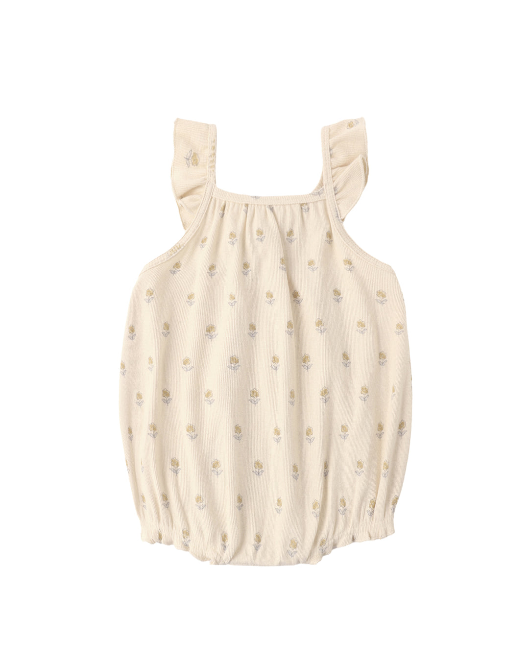 Ribbed Ruffle Romper Buttercup