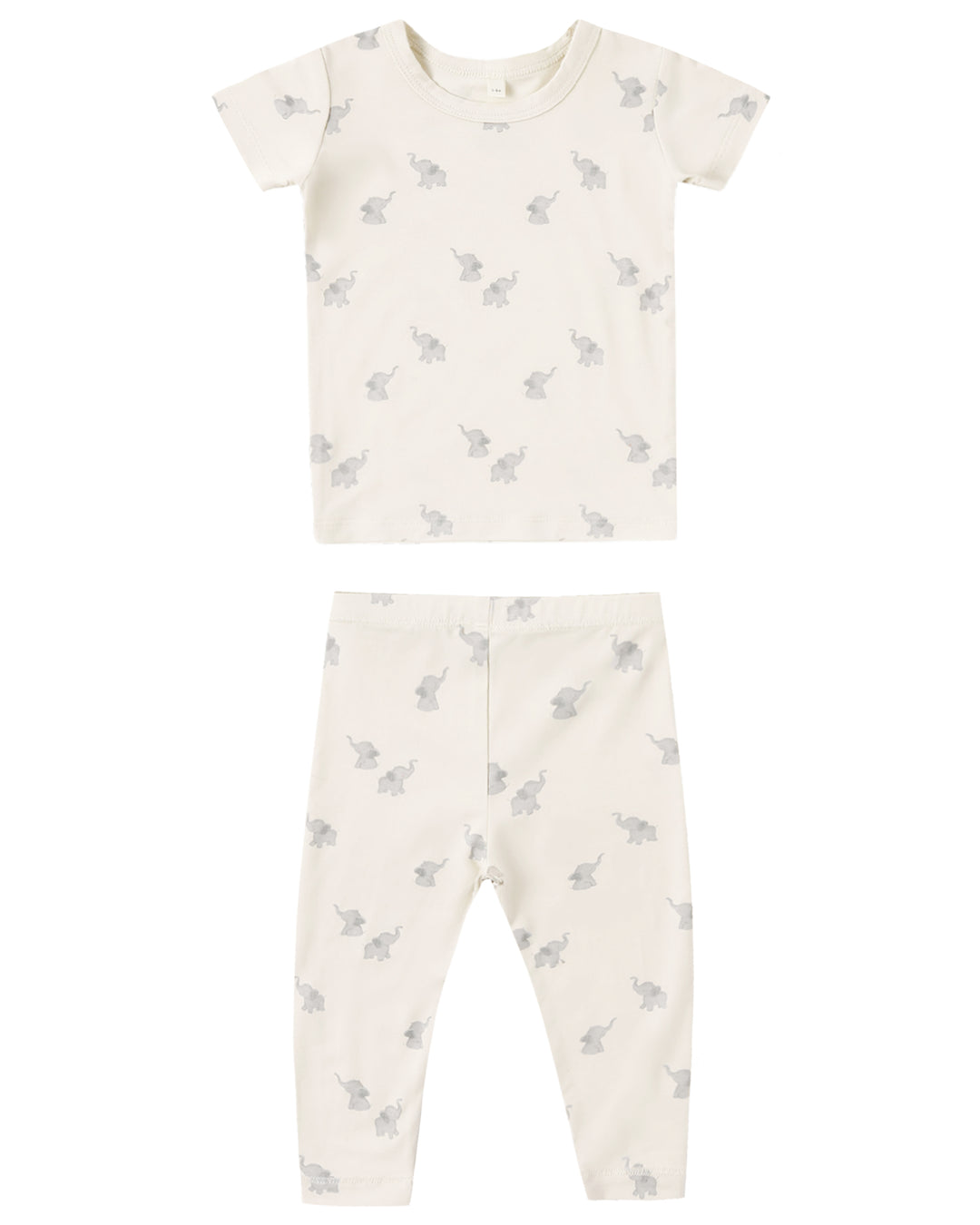 Bamboo Short Sleeve Pajama Set Elephants