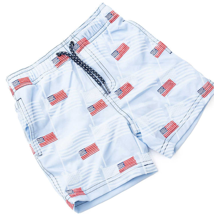 Boys trunks - h2o & embroidered - Americana Icon