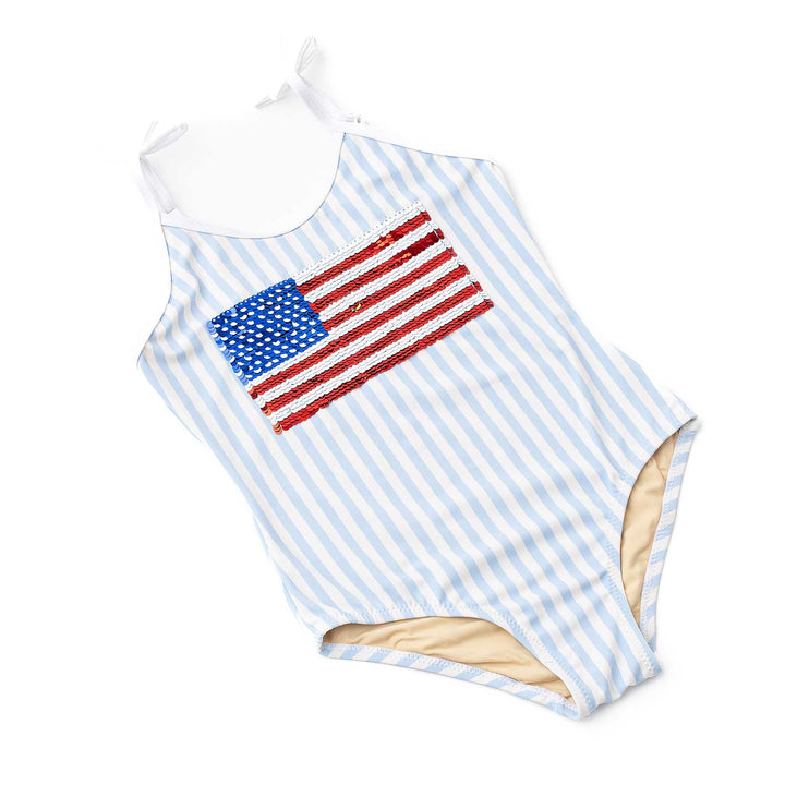 1pc Sequins Americana Swimsuit