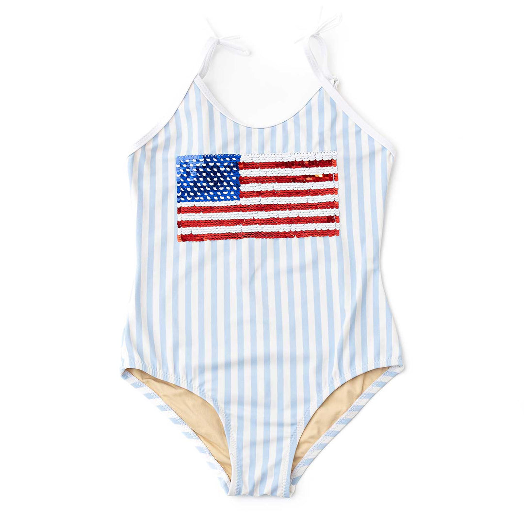 1pc Sequins Americana Swimsuit
