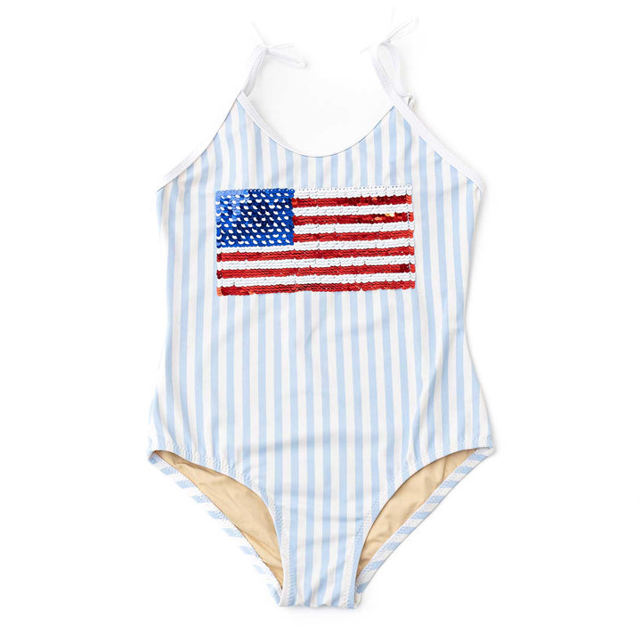 1pc Sequins Americana Swimsuit