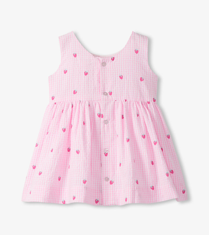 Teeny Berries Gingham Sleeveless Party Dress