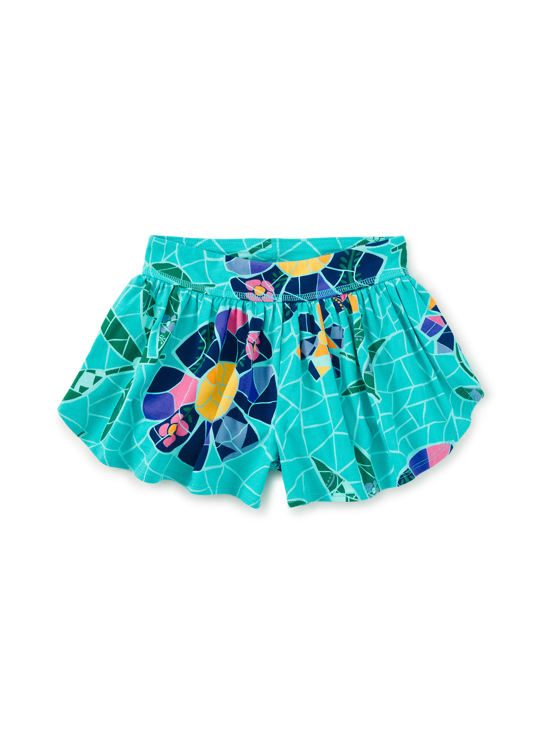 Sporty Petal Shorts Mosaic Floral