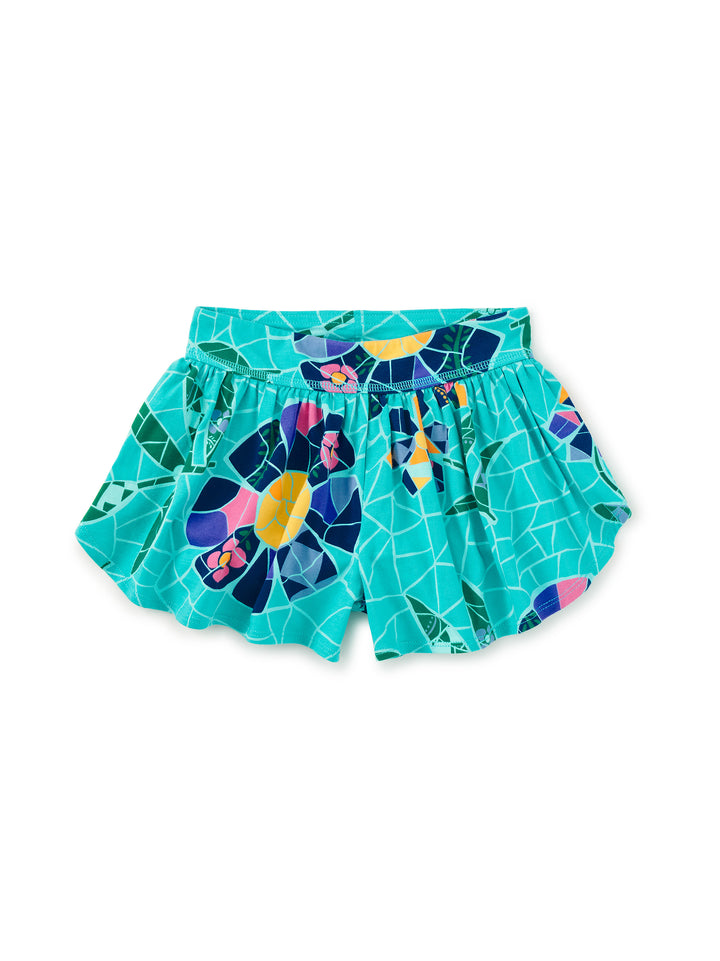 Sporty Petal Shorts Mosaic Floral