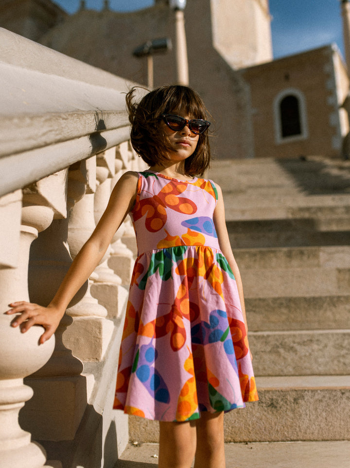Sleeveless Ballet Dress Butterfly Spot