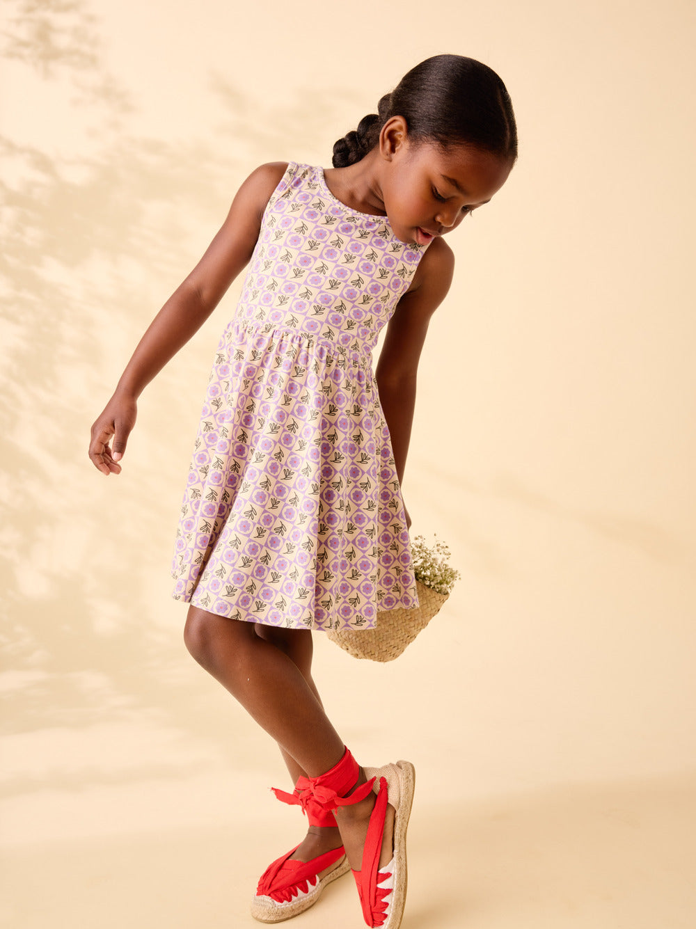 Sleeveless Ballet Dress Tile Floral