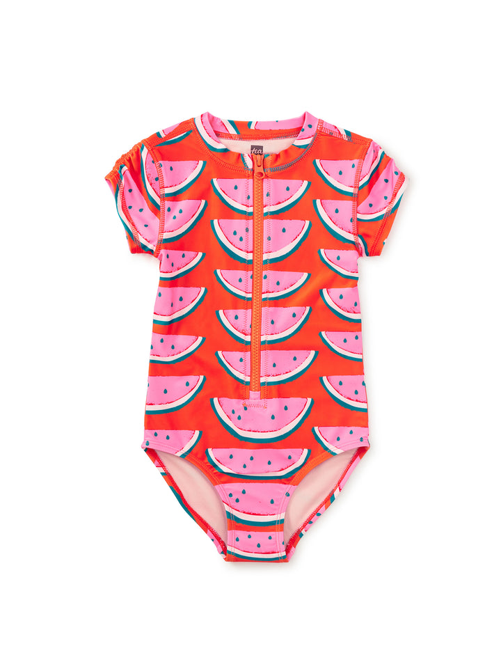 Rash Guard One Piece Swimsuit Watermelon Slices