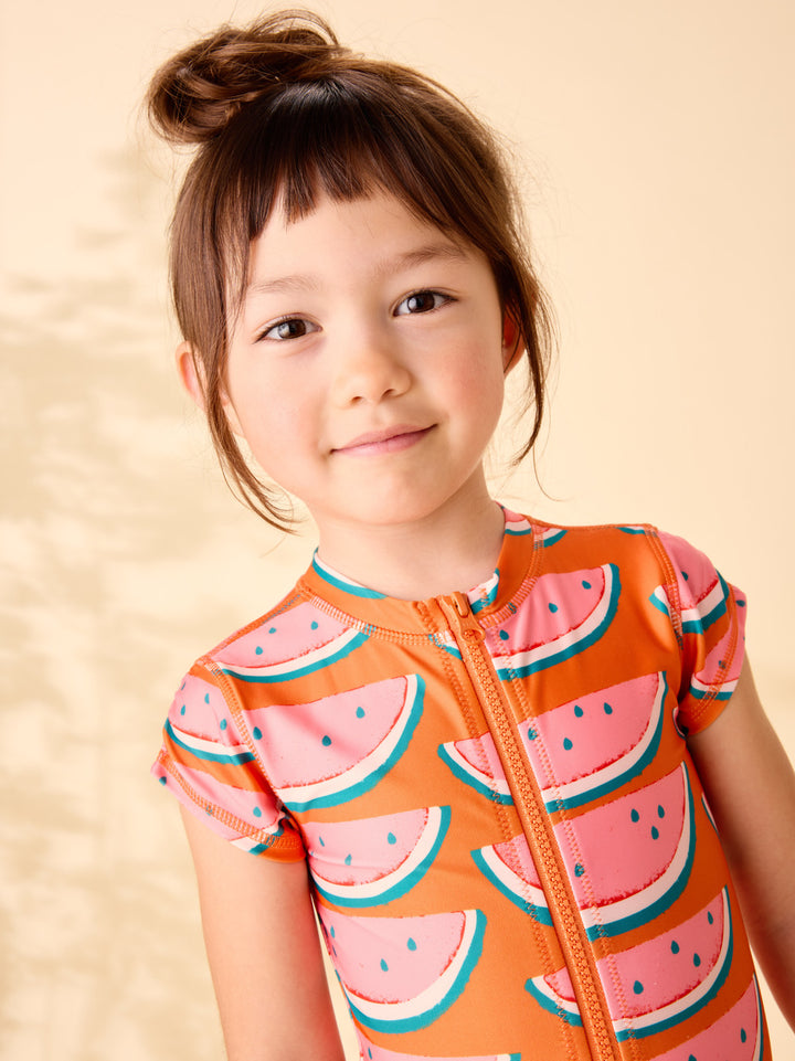 Rash Guard One Piece Swimsuit Watermelon Slices