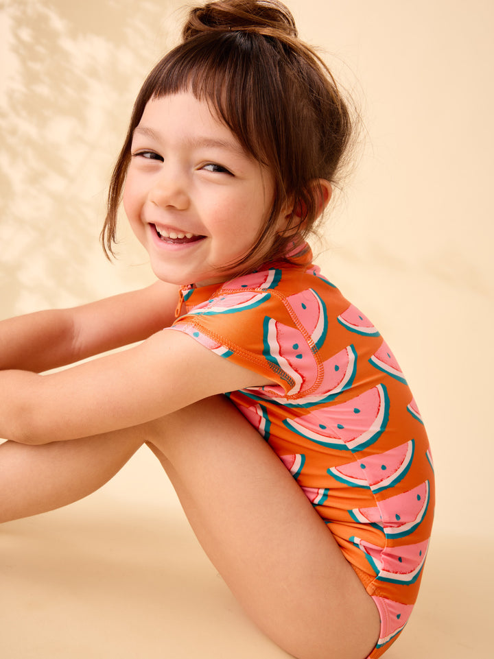 Rash Guard One Piece Swimsuit Watermelon Slices
