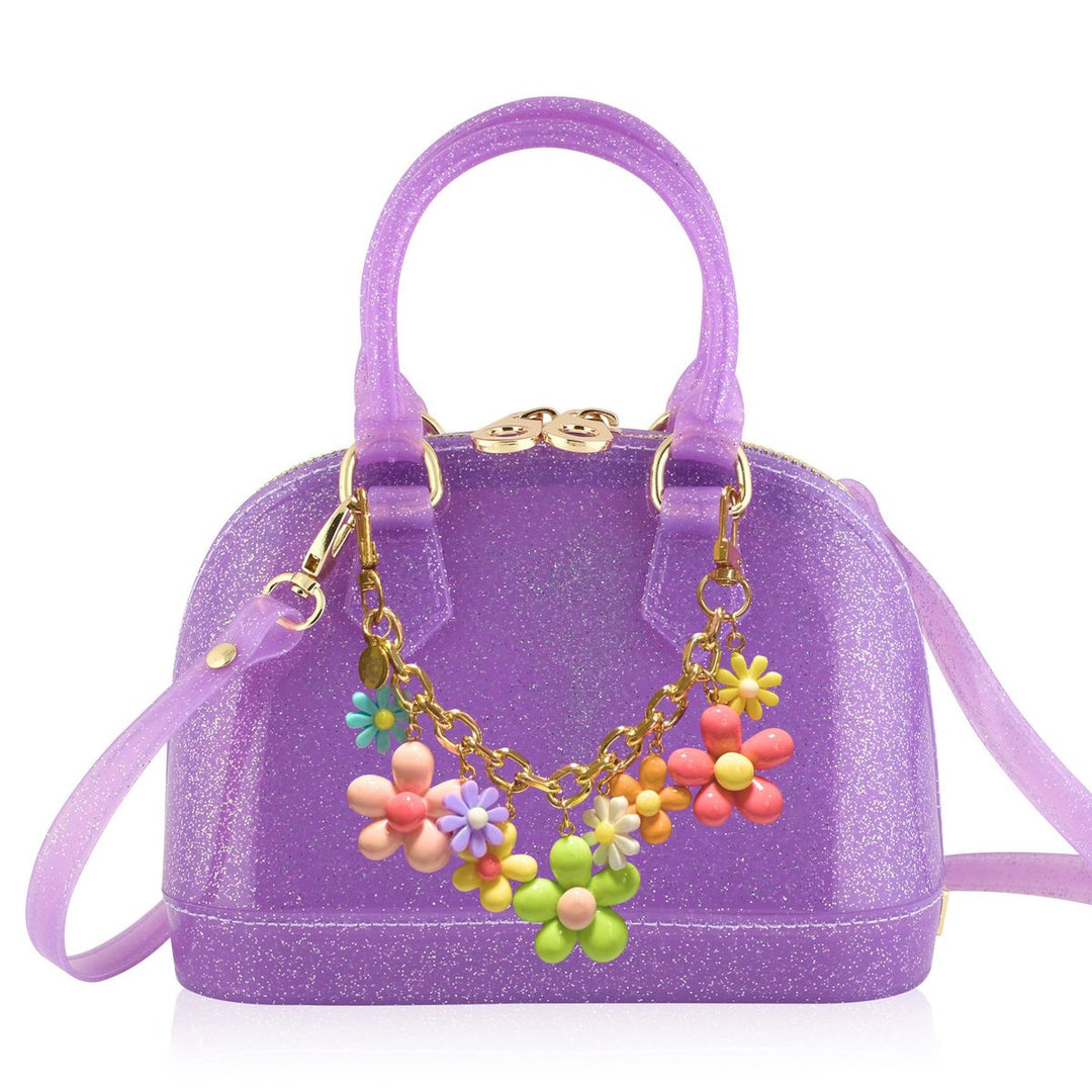 Purple Sparkle Flower Power Purse