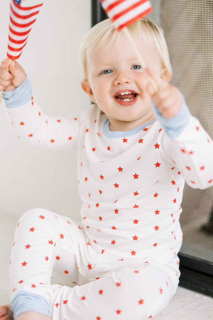Red Star Bamboo 2pc Pajama Set