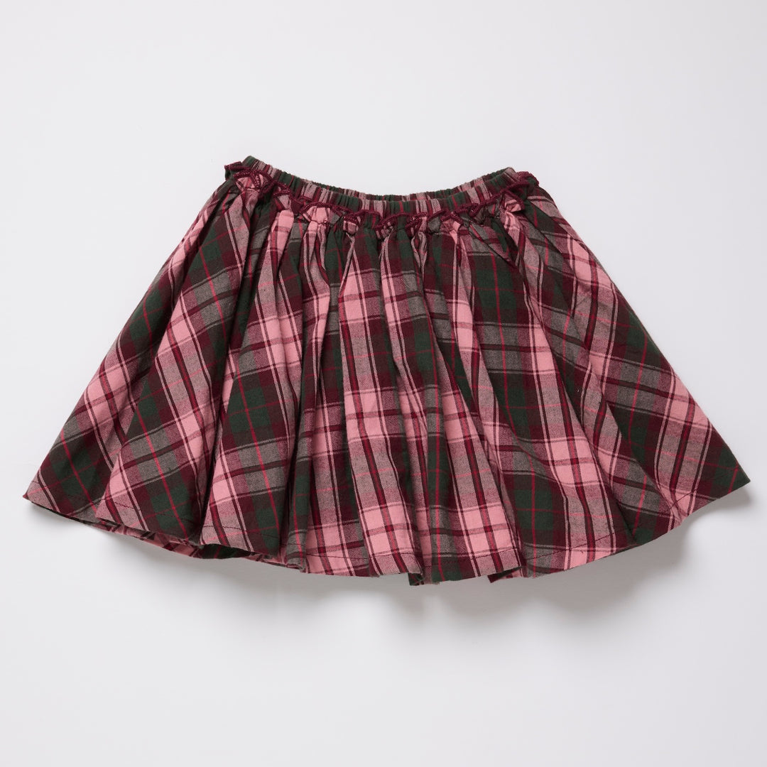Gianna Skirt Burgundy Tartan