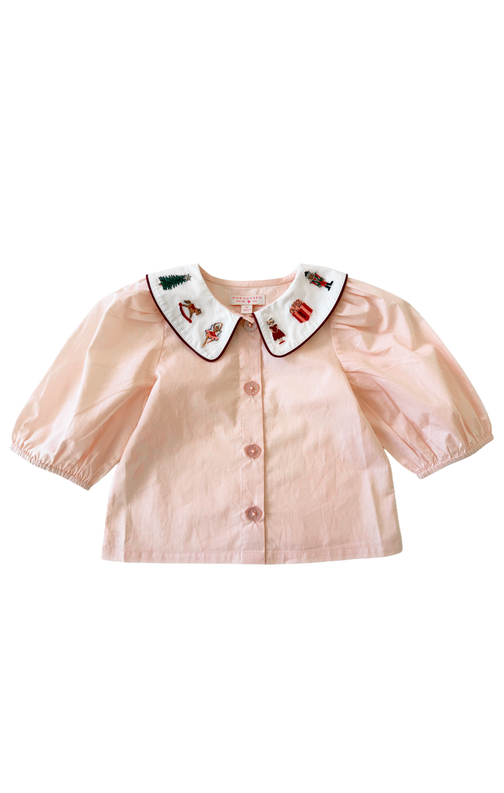 Noelle Top Nutcracker Embroidery