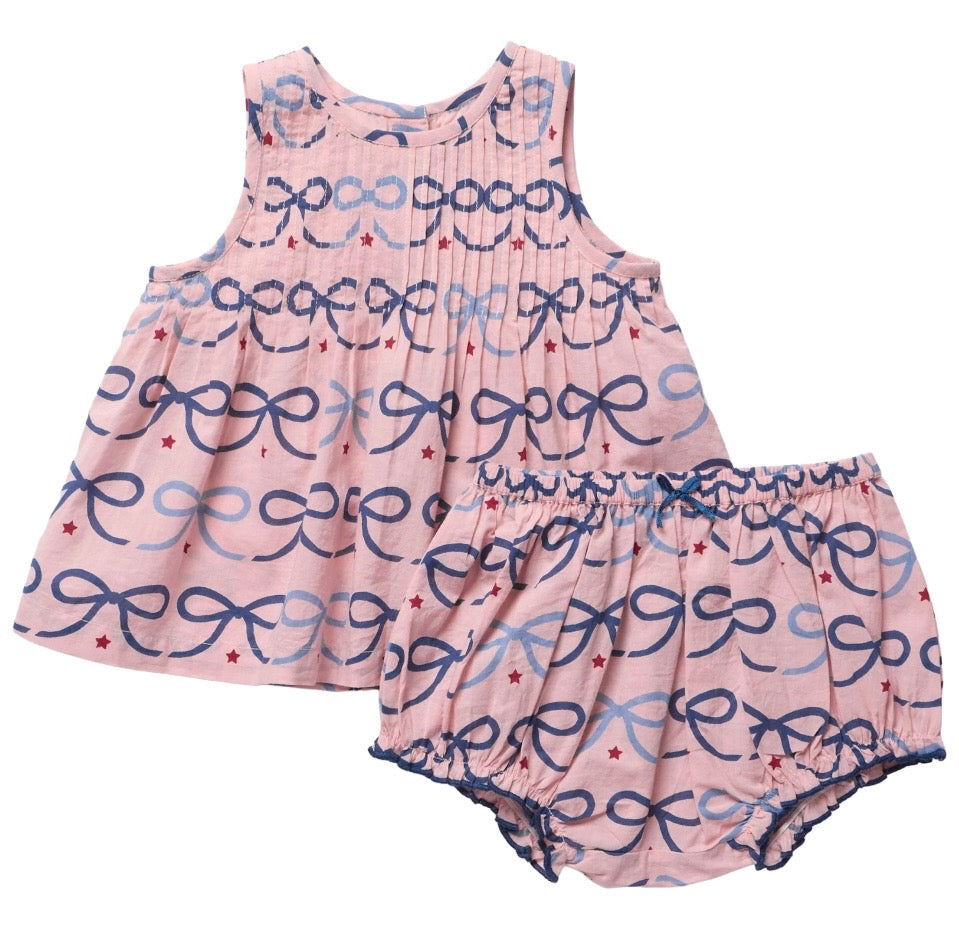 Baby Girls Jaipur 2pc Set Pink Bows