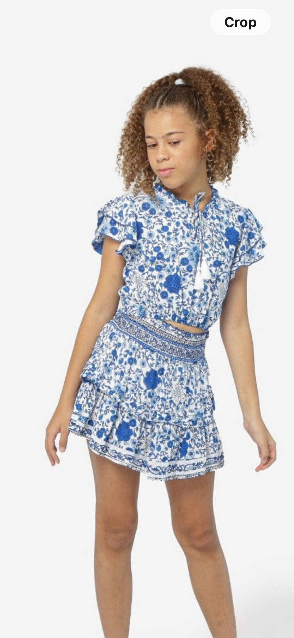 Lennon Skirt Blue Flower