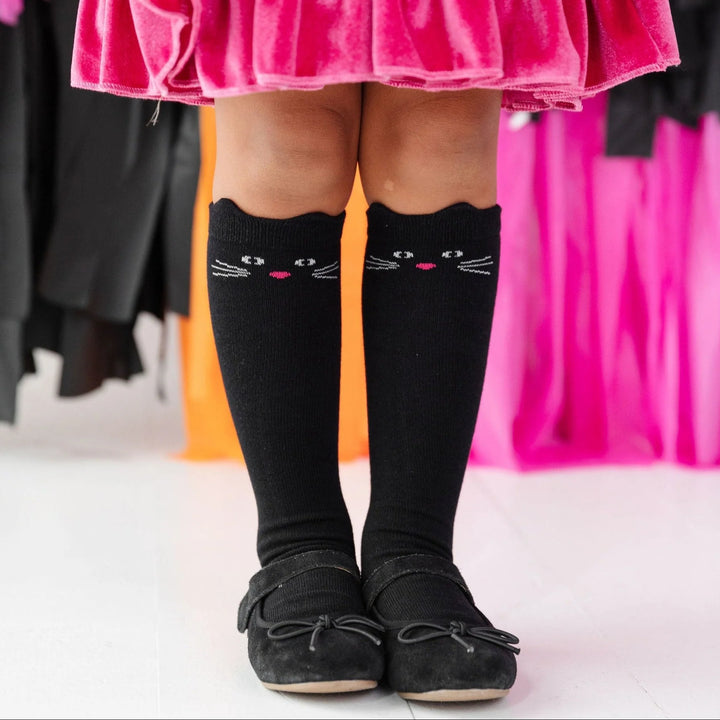 Black Cat Knee High Socks