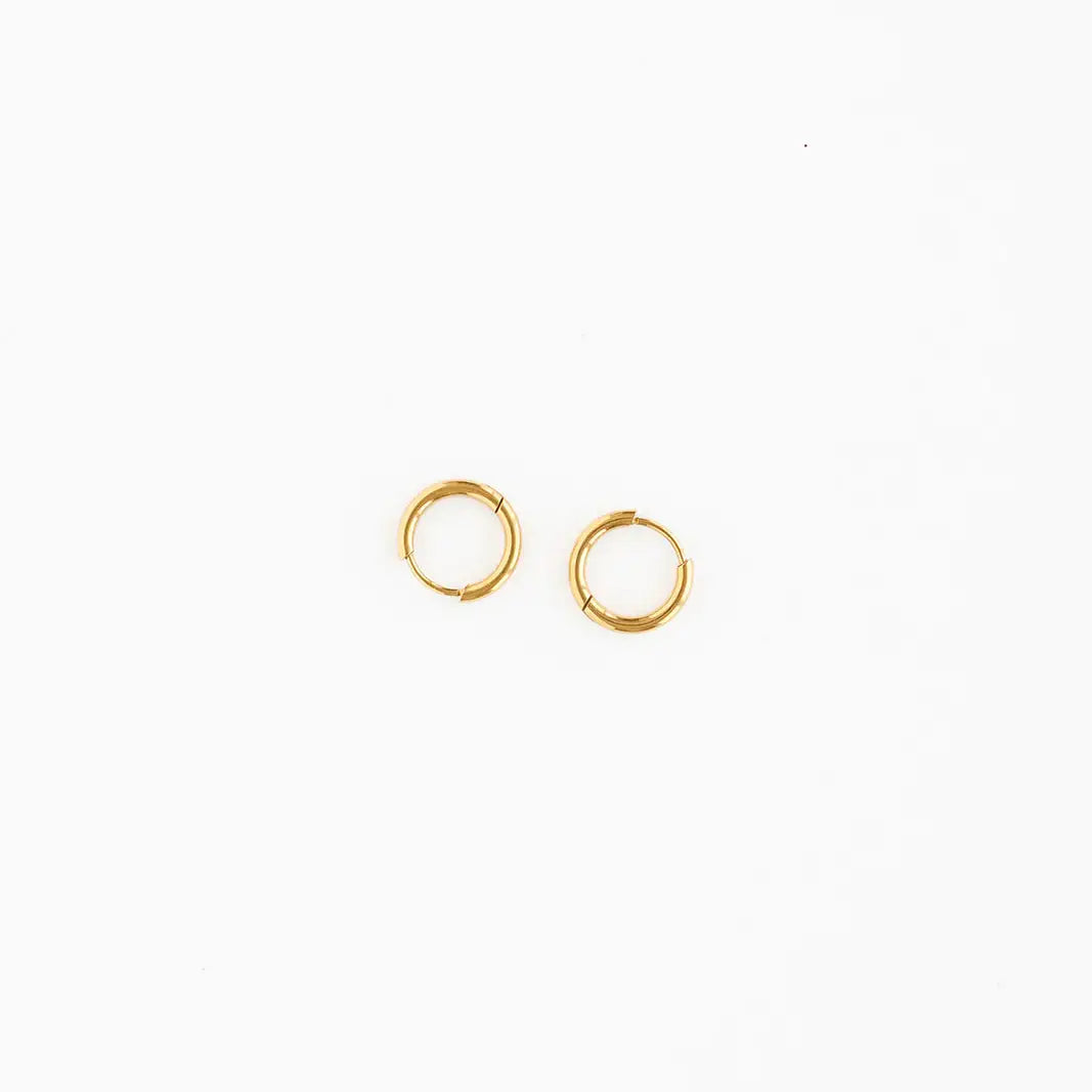 Endless Hoop Thin Gold Earrings