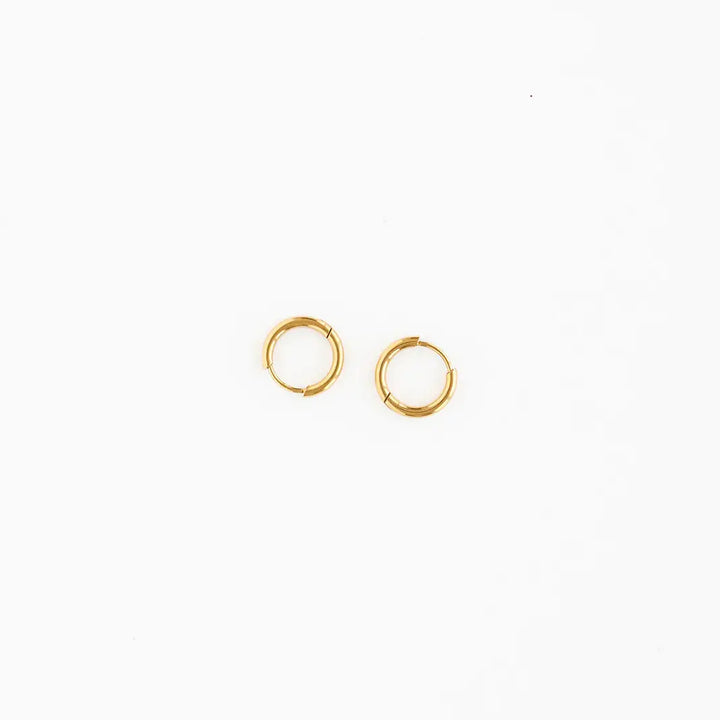 Endless Hoop Thin Gold Earrings