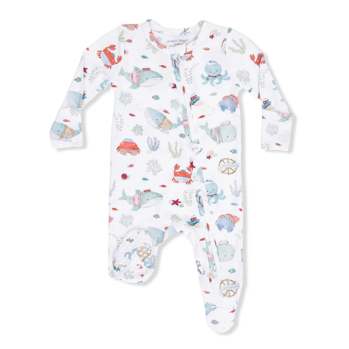 Sailor Sea Creatures 2 Way Zipper Footie