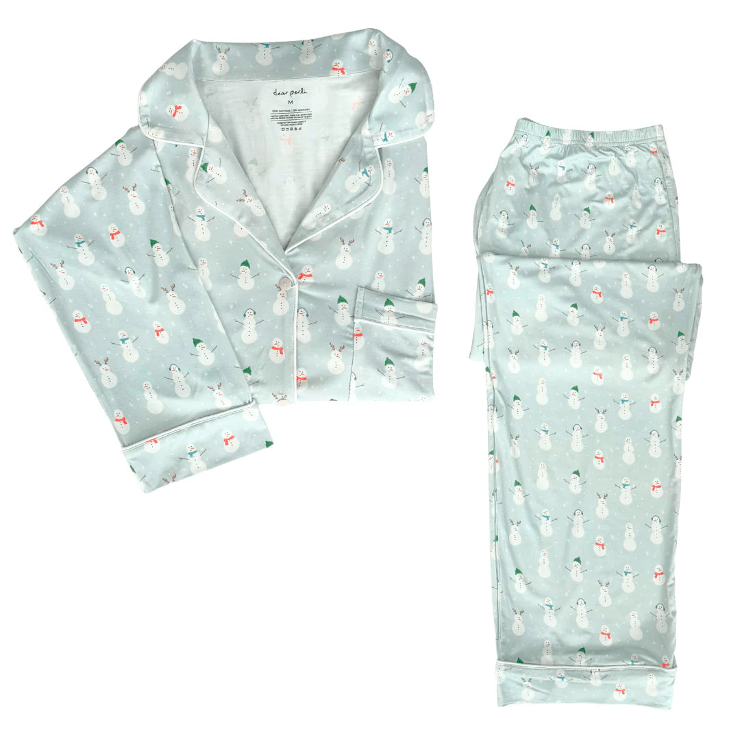 Women's Long Sleeve Pajama Set in Frosted Friends