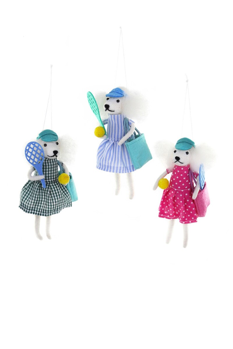 Tennis Player Ornament (3 Assorted Styles)