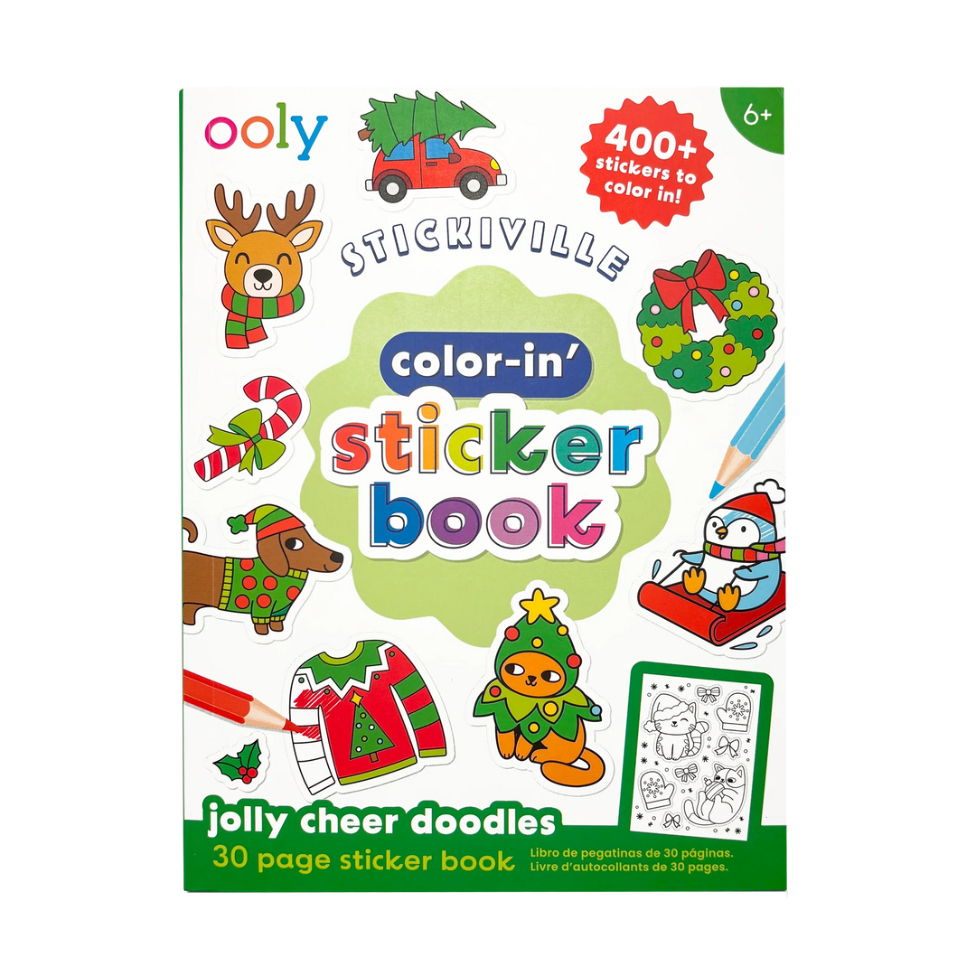 Stickiville Color In Sticker Book Jolly Cheer Doodles