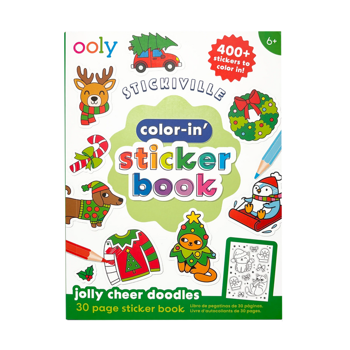 Stickiville Color In Sticker Book Jolly Cheer Doodles