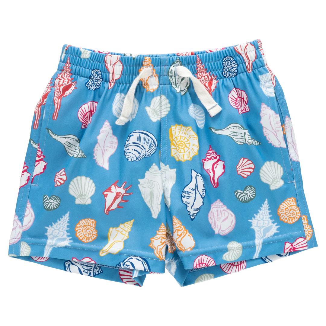 Baby Boy Swim Trunk Blue Seashell