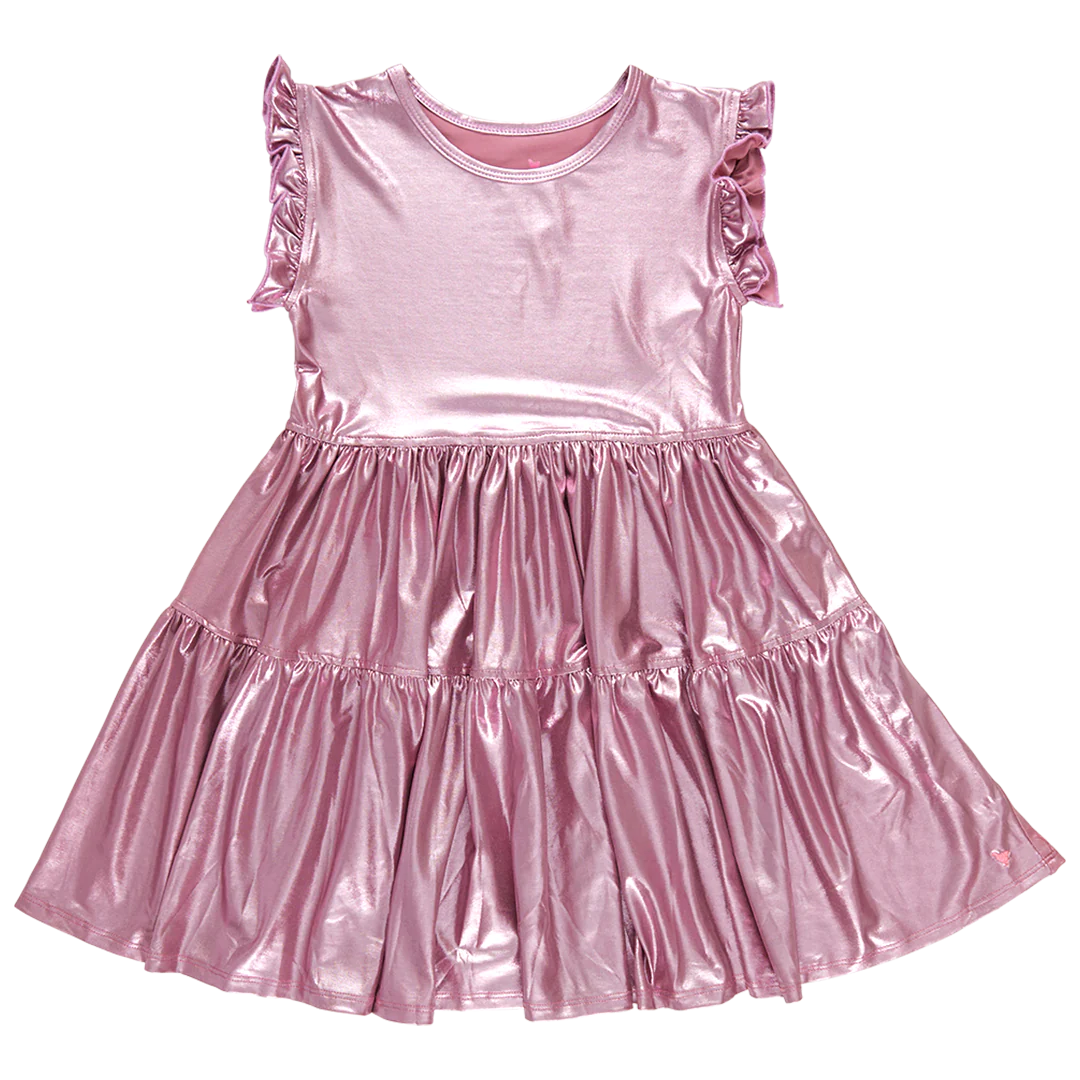 Light Pink Lame Polly Dress