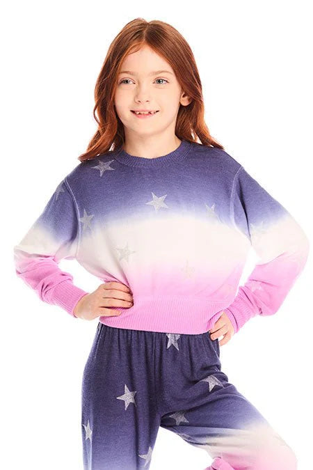 Glitter Stars Ombre Tie Dye Longsleeve