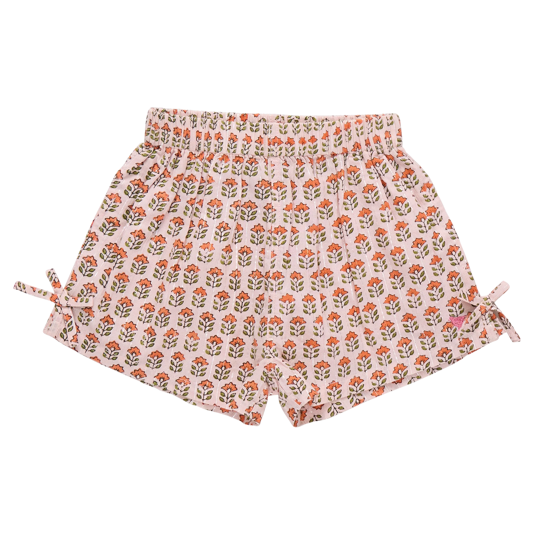 Pink Prairie Block Print Jules Short
