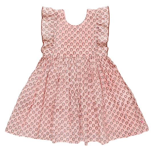 Girls Marceline Dress - Pink Lisbon Ditsy