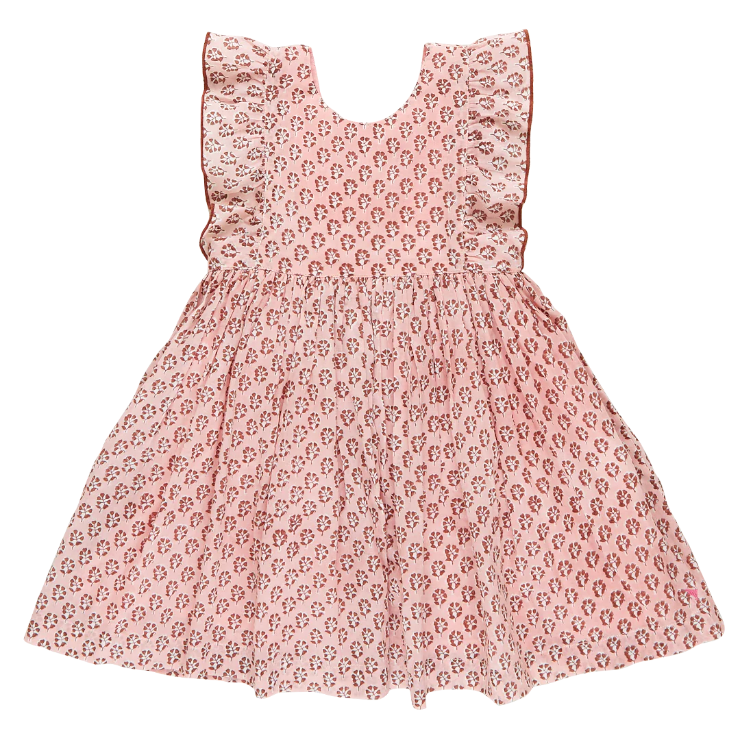 Girls Marceline Dress - Pink Lisbon Ditsy
