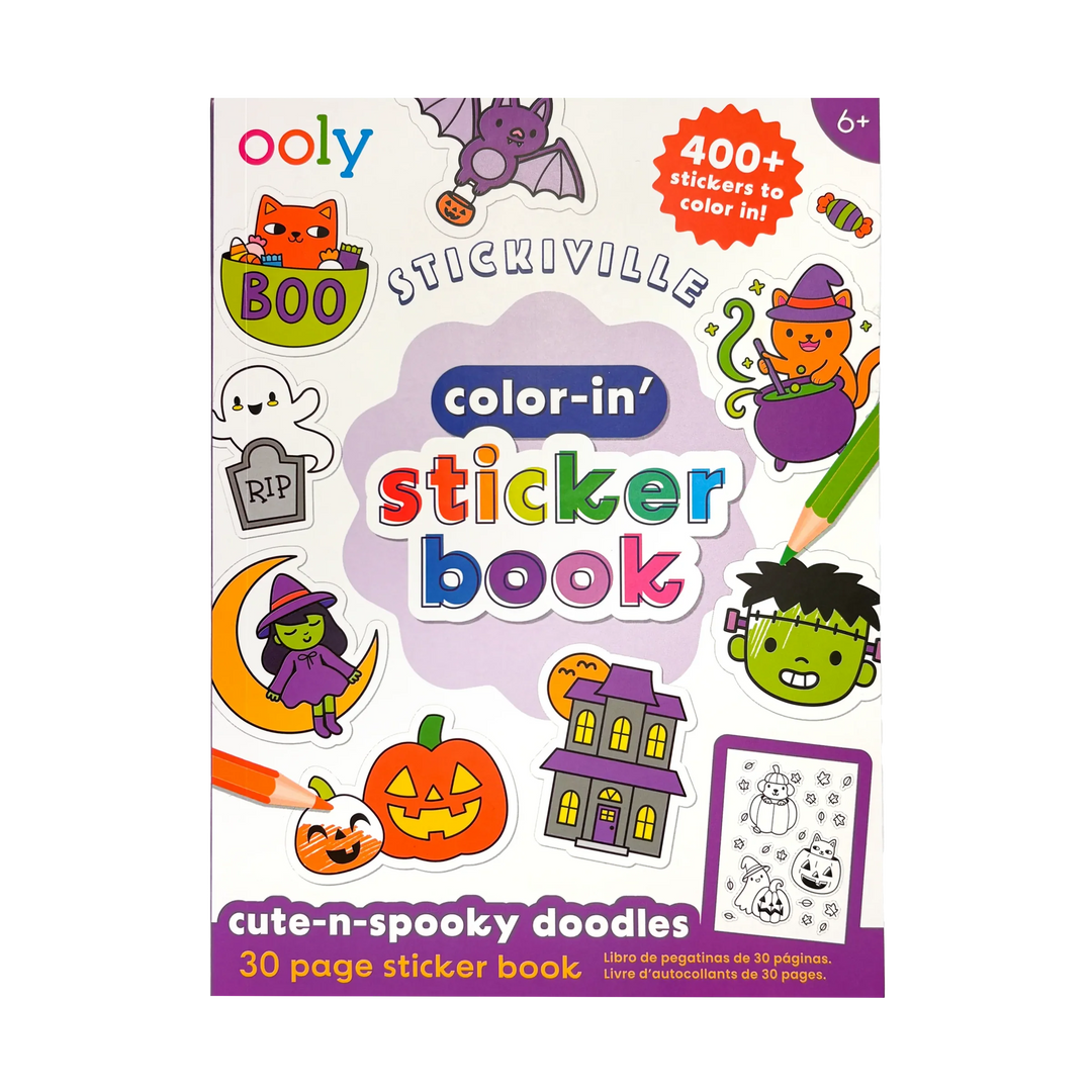 Stickiville Color In Sticker Book Cute N Spooky Doodles