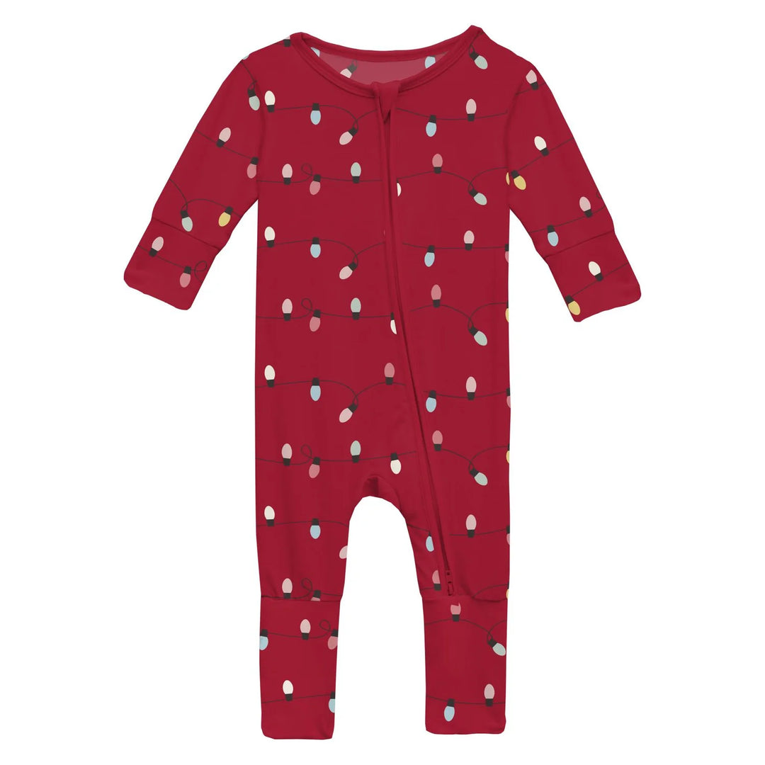 Crimson Holiday Lights Coverall