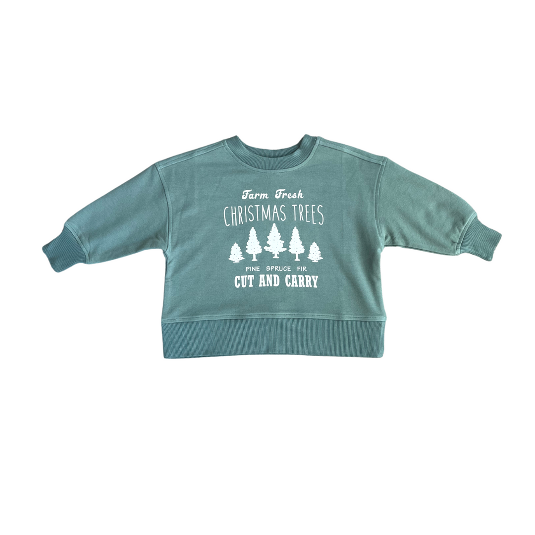 Farm Fresh Christmas Tree Boxy Sweatshirt