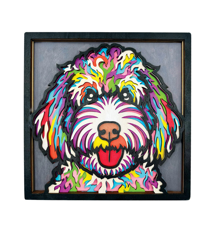 Doodle Dog Wood Art