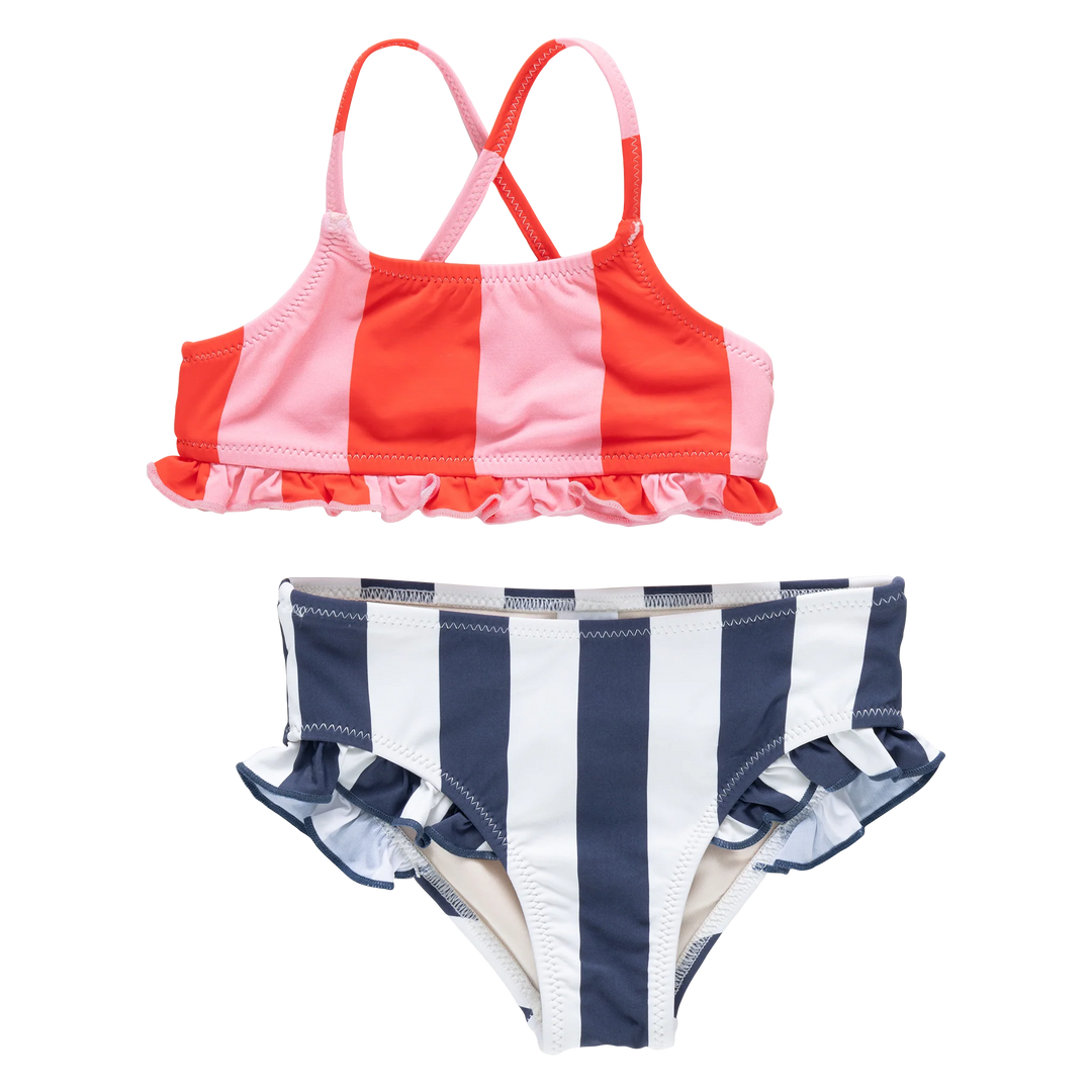 Joy Bikini Wide Pink & Red Stripe
