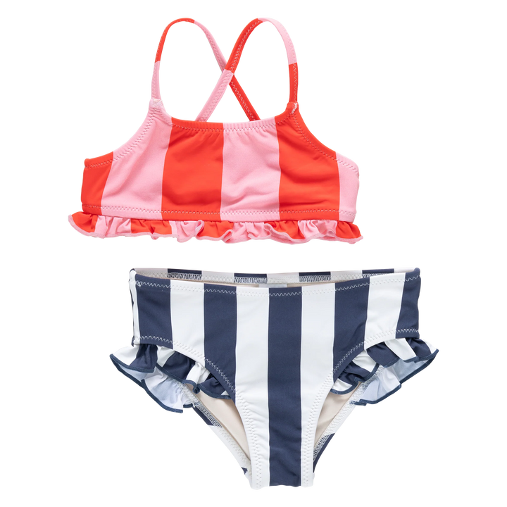 Joy Bikini Wide Pink & Red Stripe